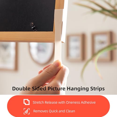Image of Breliter Double Sided Picture Hanging Strips - 20Pcs Self Adhesive Picture Hanger Kit for Wall, Removable and Damage Free Picture Hanging Adhesive Strips - Medium