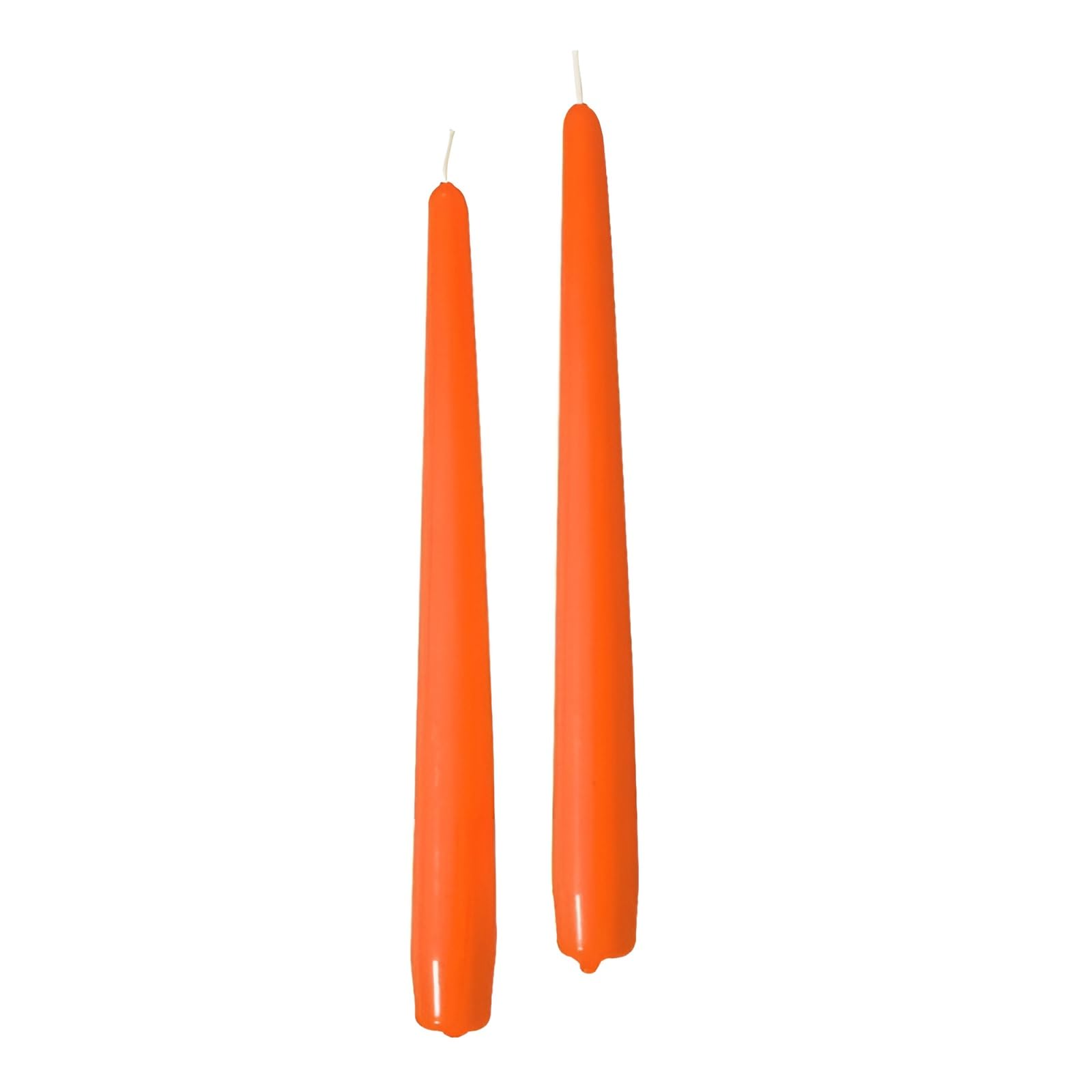 Cereria di Giorgio Risthò Conical Candles for Candlestick, Wax, Pumpkin, 2.2 x 25 cm