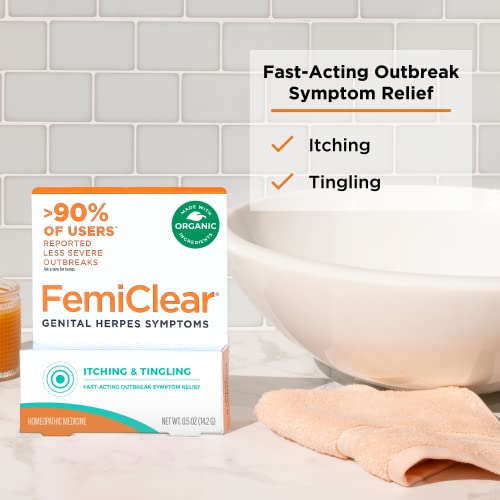 Femiclear For Itching & Tingling - Effective Intimate Relief - Formulated With All-Natural And Organic Ingredients - 0.5 Ounce Tube #TOP1