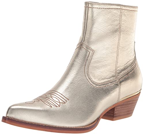Dkny Women's Lukas-Cowboy Booties Combat Boot, Platino, 8.5 #TOP25