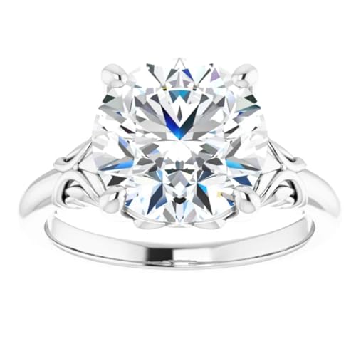 3 Ct. Solitaire Style Round Lab Diamond Engagement Ring3