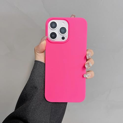 Coque silicone TPU iPhone 16 Pro Max mate rose rouge souple antichoc