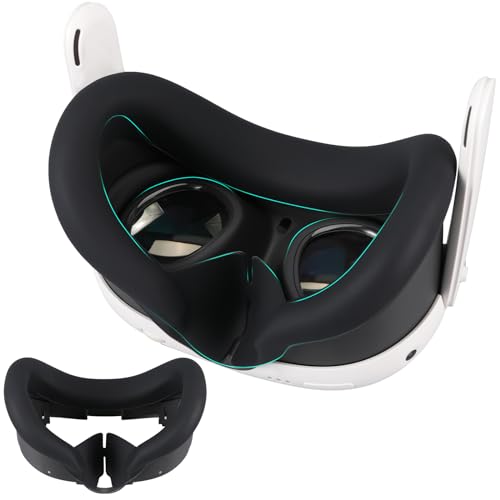 Baomaeyea Silikon-Augenmaske für Meta Quest 3, schweißfest und lichtdicht Silikon Maske VR Zubehör, komfortable Erfahrung, helfen Sie genießen immersive Virtual Reality