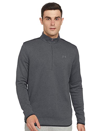 Under Armour Men s Sweater Fleece 1 2 Zip-Up, Black (001) Black, Small