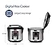 COMFEE' Rice Cooker, Slow Cooker, Steamer, Stewpot, Sauté All in One (12 Digital Cooking Programs) Multi Cooker (5.2Qt ) Large Capacity. 24 Hours Preset & Instant Keep Warm, Black/Silver (MB-M25)