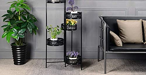 Tabouret à double usage et étagère de fleurs pliable pour intérieur gain de place
