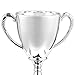 Juvale Silver Award Trophy Cup for Kids Sports, Basketball and Soccer Competitions, 6.3 x 8 x 4 in.