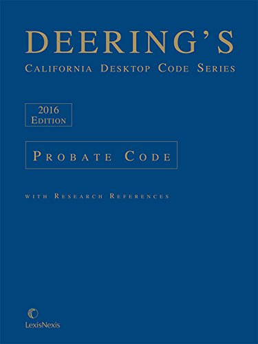 Amazon.com: Deering's California Desktop Code Series, Probate Code ...