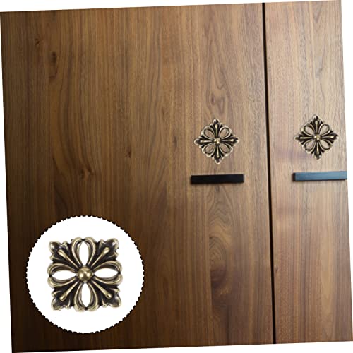 Veemoon 6 Stück Stück Amerikanischer Quadratischer Blumen- Schrankknauf Filigraner Anhänger Filigrane Blumen- Charms Küchenschrank- Dekor Retro- Dekor Küchenschrankgriffe Möbel-8