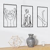Minimalist Metal Wall Decor,large modern wall Art set Real Metal Wall decor,Abstract Female Single L