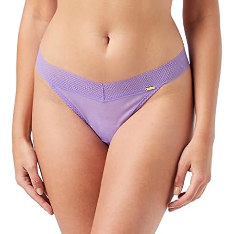 Gossard Women's Glossies Tanga Thong Underwear, Violet, M Cover