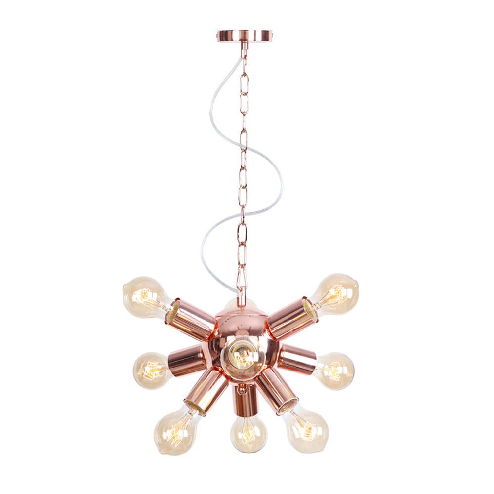 FYZDLAOR Vintage Wrought Iron Chandelier,Decorative Pendant Light for Living Room Bedroom Cafe Teahouse Bar Dining Room Club（E27）