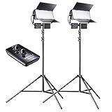 GEHÄUSE UND BEDIENUNG - Hochwertig verarbeitetes, passiv gekühltes Aluminium Gehäuse, geräuschlos, ideal als Studio Beleuchtung Videolicht Interview, Video Konferenz, Youtube, Film und , Fotografie Portrait, Fashion, Produktfotografie