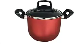 Caldeirão antiaderente Starflon com tampa de vidro Cereja 4 Litros