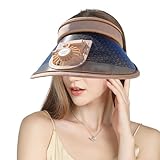 Wezalget Sombrero de ala ancha con ventilador recargable por USB | Sombrero de copa vacío, sombrero de fanático UPF50+ para playa, actividades al aire libre, camping, golf, viajes, caqui, caqui, Caqui