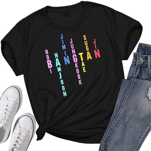 Bangtan Boys Shirt Suga Jungkook Jimin Hobi Namjoon Tae jin Tshirt Tee for Women2