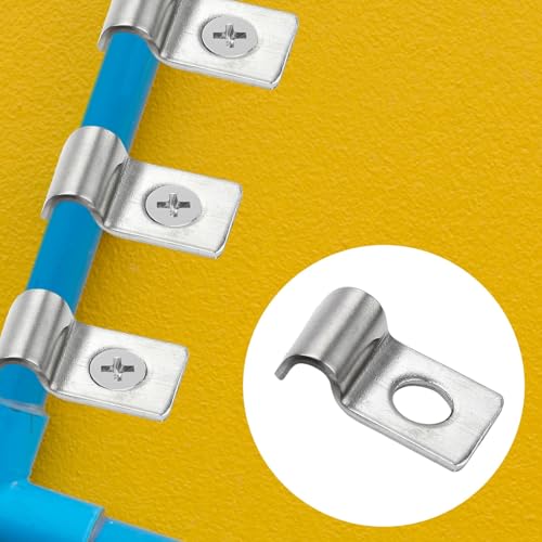 Miniatura 5 de Jaonld 50 Piezas 4mm Grapas Para Cables Pared Pared Abrazaderas Metalicas