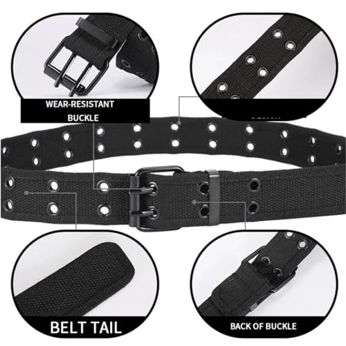 Belts for Men 1pcs Men Belts Canvas Nylon Webbing Belt Casual Unisex Belts Sports Classic Belts(Black)3