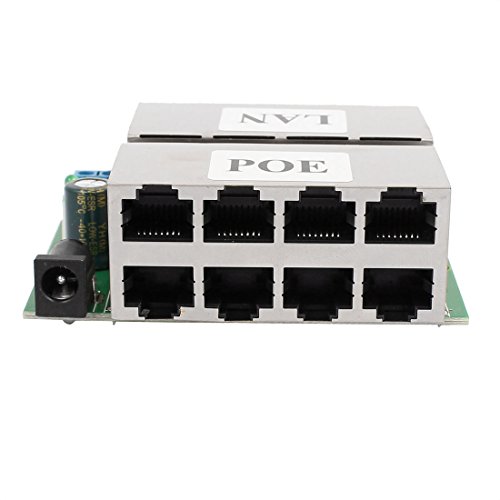 Aexit 8 LAN Network Adapters 2 Layer POE Ports Module Injector Power Over Ethernet Router para Cámaras IP miniatura 3