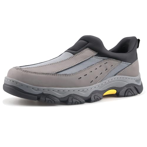 Mens Slip On Hands Free Loafers Causal Outdoor Walking Slip-Ins Breathable Step in Work Shoes