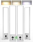 EZVALO 4-Pack Under Cabinet Lights, 2300mAh Rechargeable Motion Sensor Light Indoor, Wireless Closet Lights Battery Operated, with 3 Color Temps, Dimmable, Magnetic, for Kitchen, Stair, Pantry(8inch)