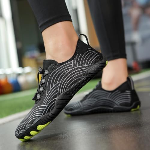 Image of Hike Barefoot Shoes for Women Men with Wide Toe Box, Healthy & Non-Slip Breathable Barefoot Water Shoes Beach Pool Aqua Swim Surf Hiking Walking Shoes