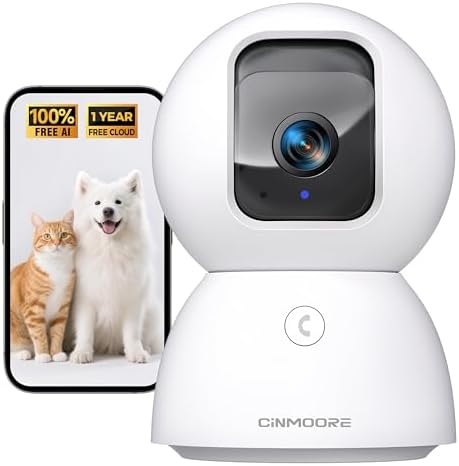 5G Security Camera Indoor, 3K Pet/Dog Camera with Speaker/Phone A...