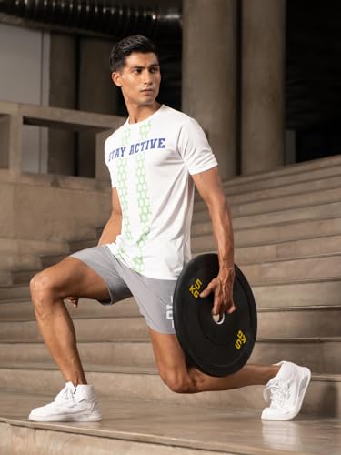 Image of FitMonkey Sports Crew Neck Stretchable Dry Fit T Shirt | Regular Fit T Shirt for Men |Sport T Shirt for Men | Quick Dry Technology with Moisture Control |Breathable & Lightweight
