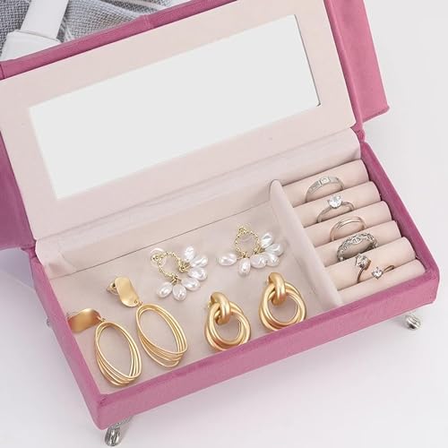 Image of Jewelry Box Storager Organizer Floral Jewelry Chest Armoire Sofa Couch Round Bed | Sofa Bed Jewelry Box Jewelry Trinket Box Jewelry Case for Decoration.
