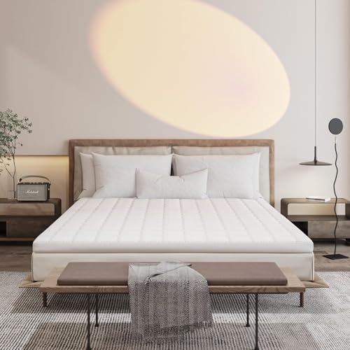 EGO HOME Topper para colchones de 180 x 200 cm, 7 cm de Altura, de Espuma de Corte de 7 Zonas, 180 x 200 cm, con Certificado Öko-Tex, para Cama con somier, colchones y sofá Cama