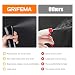 GRIFEMA Sprühflasche 300 ml – Ultrafeiner Nebel, 360° Sprühkopf, Ergonomischer Griff, Wiederbefüllbar, BPA-frei, Schwarz, Für Pflanzen, Haar, Küche, GE2001B-300B