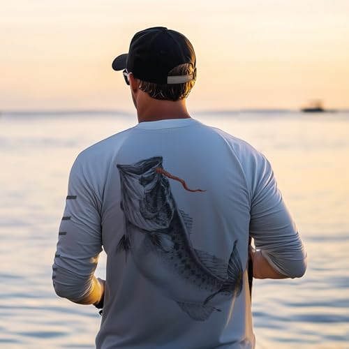 Palmyth Fishing Shirts for Men Long Sleeve UPF 50+ T Shirt Sun Protection Tee UV T-Shirts4