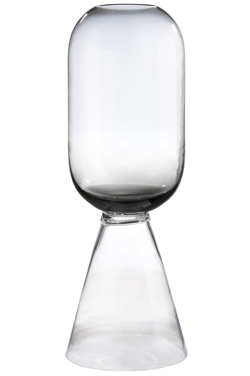 GILDE Floor vase Luxo made of glass, height 80 cm x diameter 27 cm, black, for pampas grass