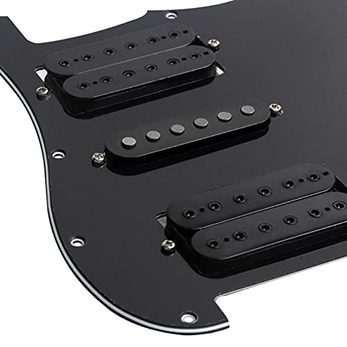 Pickguard précâblé Stratocastre Noir HSH Pickuarge De Guitare Électrique Pré-programmé Alnico 5 Pickups Pièces De… - Les Beatles, Paul McCartney, John Lennon, RIngo Starr, George Harrison Pickguard précâblé Stratocastre Noir HSH Pickuarge De Guitare Électrique Pré-programmé Alnico 5 Pickups Pièces De… – Image 4