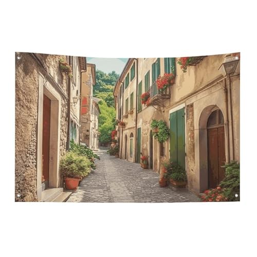 Bannières résistantes aux intempéries et grand drapeau de rue de l'Italie 4 œillets