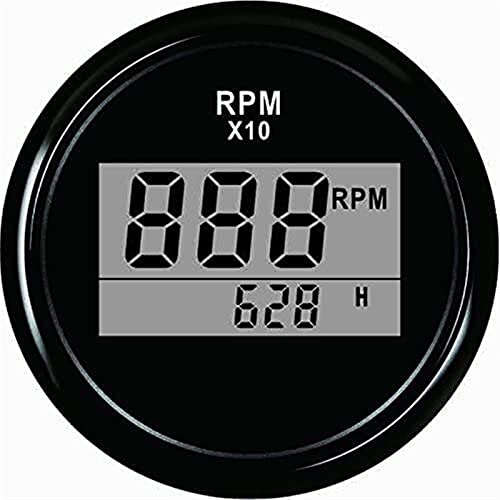 Tachymètre étanche pour bateau et cockpit avec écran de 52mm 9990 RPM et 9-32V