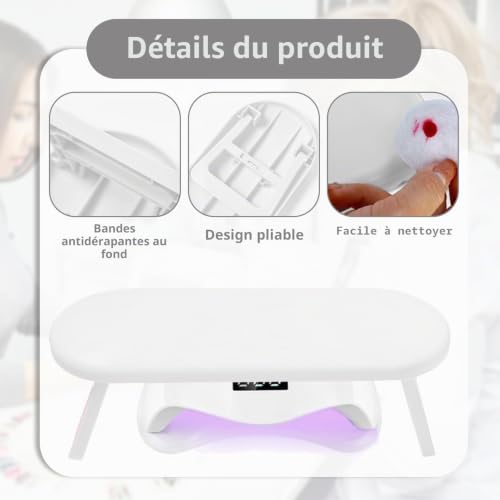 Repose Main Ongle,Repose Main Manucure,Table Manucure,Materiel Onglerie Professionnel,Coussin Manucure En Pu Cuir,Repose Main Manucure Professionnel Pour Salon De Manucure – vue 3