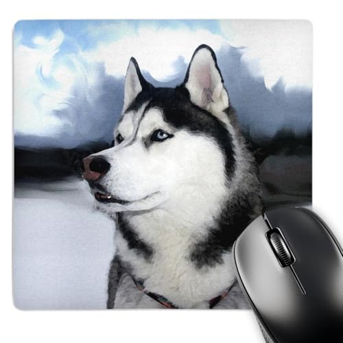 3dRose LLC 8 x 8 x 0.25 Inches Mouse Pad, Siberian Husky (mp_4438_1)