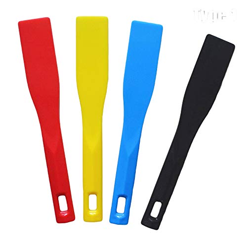 4 sets of Ink Spatulas Screen Printing Plastic Knife Blade Ink Apply Shovel Tool Suitable DIY (45MM)