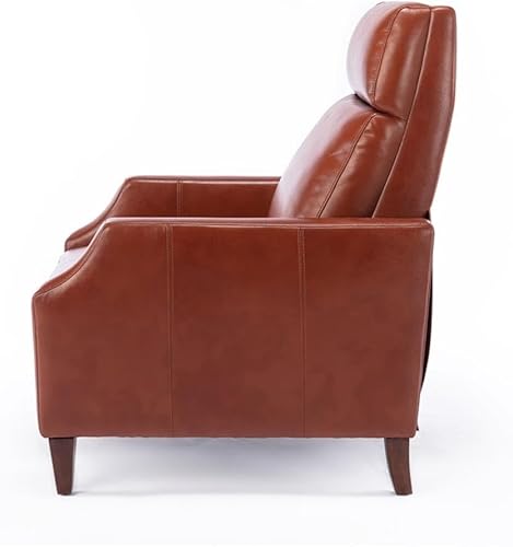 Miniatura 7 de Balantyne - Sillón reclinable de piel sintética color caramelo con patas de madera