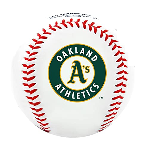 Image of Rawlings MLB Oakland Athletics Team Logo Baseball, White, 1 (Pack of 12)