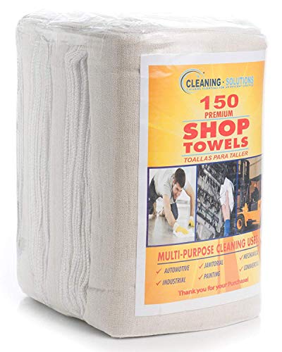 Simpli-Magic 79142 Shop Towels 14"X12", Pack Of 150, White & 79171 Terry Towel Cleaning Cloths, Pack Of 50 #TOP3