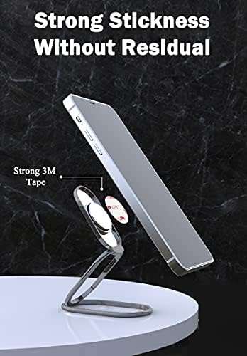 VAWcornic Phone Ring Holder, 540° Dual Direction Rotating Metal Phone Stand Phone Grip for Smartphone(iPhone, Samsung, HUAWEI), Tablet, Kindle, Switch, Compatible with Magnetic Car Mount, Dark Grey