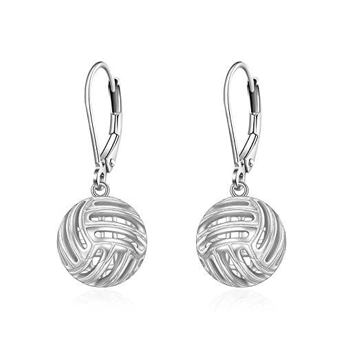 Pendientes de voleibol en plata 925, un detalle ideal para mujeres deportistas