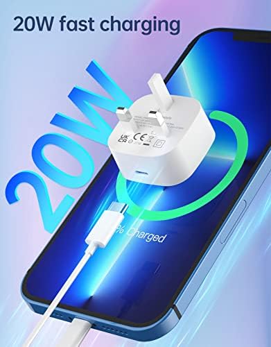 crenwozy USB C Plug,20W Fast Charger Power Adapter for iPhone 14/iPhone 14 Plus/iPhone 14 Pro/iPhone 14 Pro Max/13/13 Mini/13 Pro/13 Pro Max,12 Series etc.(Passed CE/UKCA Safety Certification)