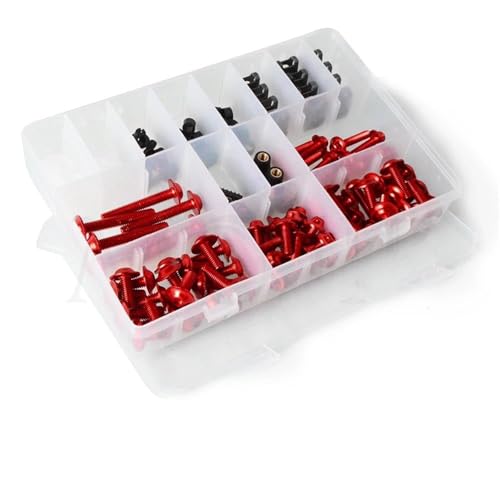 �l�W�t���i �I�[�g�o�C �ɓK������z���_ CTX 700 750 1300 �ɓK������h�[���B�� 600 NT700V FMX CX 650 �t���t�F�A�����O�{���g�L�b�g �i�b�g �l�W �N���b�v ���S�Z�b�g(Red)