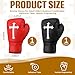 JolliLudo 2 Pairs 12 oz Christian Boxing Gloves for Men & Women Cross Religious Boxing Gloves for Beginners & Kids Red Black Lightweight Shockproof Mitts for Training & Practice