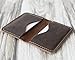 Men's Handmade Slim Leather Wallet Credit Card Holder Slim Wallet Italy oiled Leather (Hold 30 pics of cards)（Distressed Brown）110