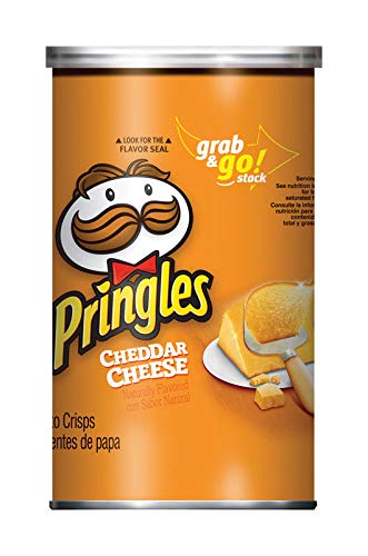 Pringles Cheddar Cheese Chips 2.5 oz. Can - Case of: 12