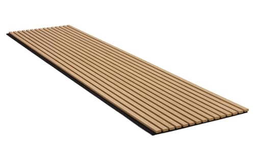 KGM Akustikpaneele Holz ExPress 240 - Eiche geölt 61x240cm - Schalldämmung - Wandpaneele mit Echtholzfurnier - Ideal für moderne Inneneinrichtung